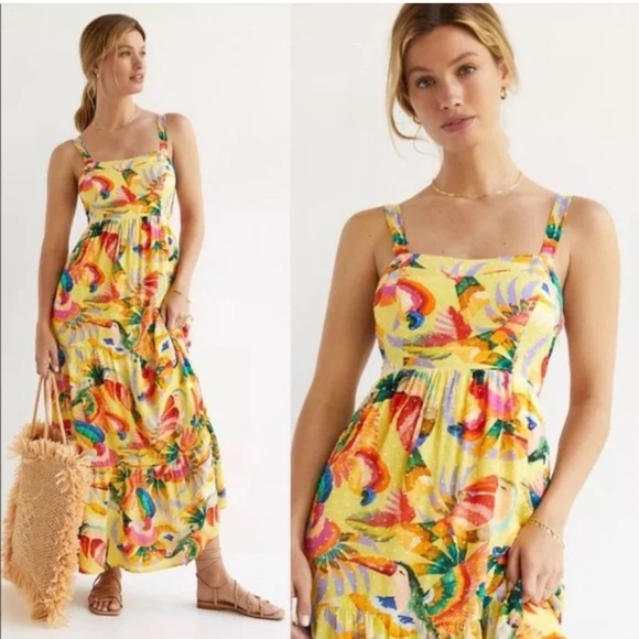 Anthropologie Dresses & Skirts - FARM Rio For Anthropologie Textured Tropical Maxi Dress